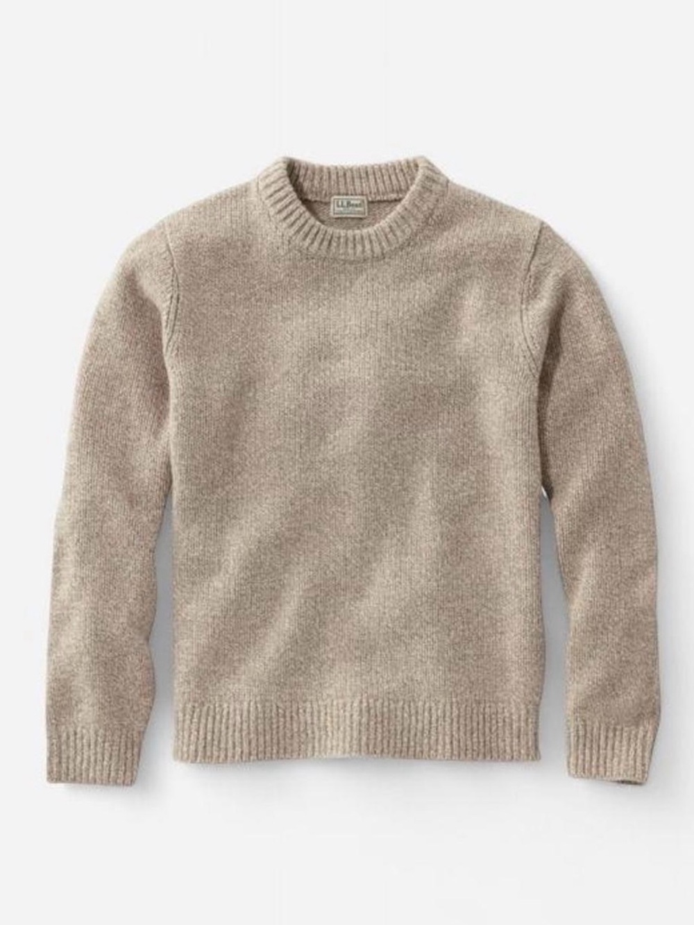 NWOT L.L. Bean Classic Ragg Wool Crewneck Sweater in oatmeal men’s size XL